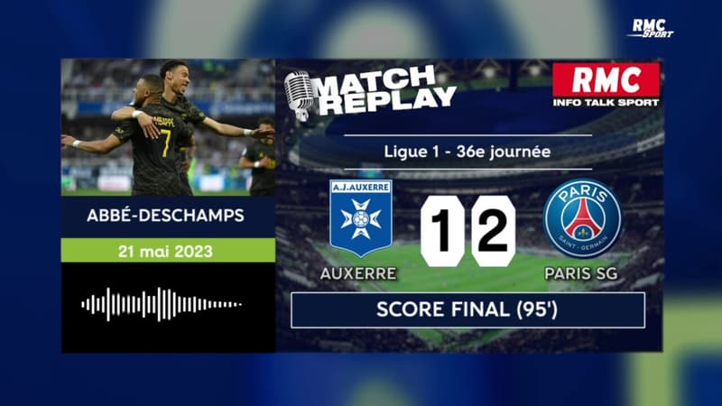 Auxerre 1 2 PSG Grâce à un doublé de Mbappé les Parisiens se