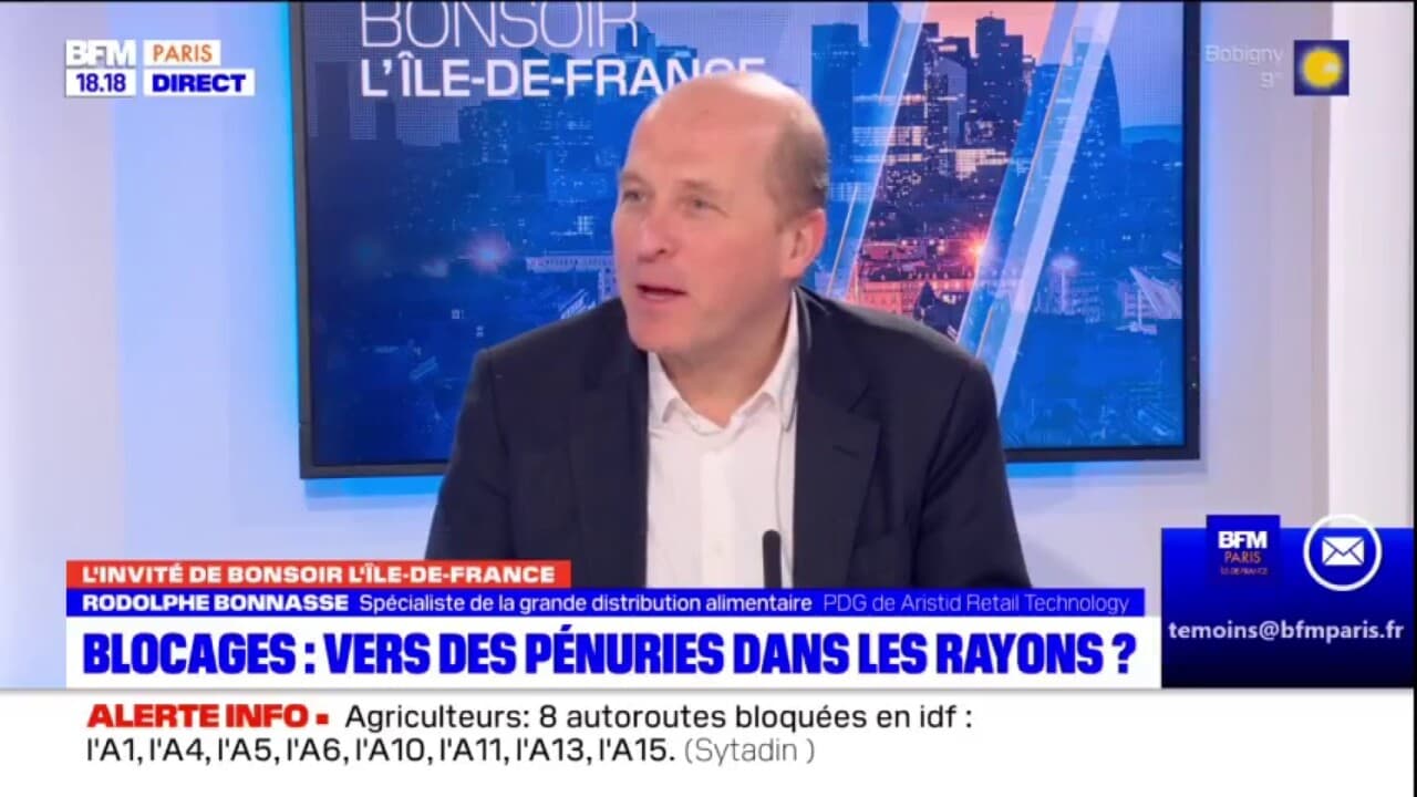 Blocages vers des pénuries dans les rayons à Paris