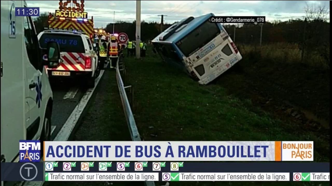 Plusieurs adolescents blessés dans un accident de bus à Rambouillet