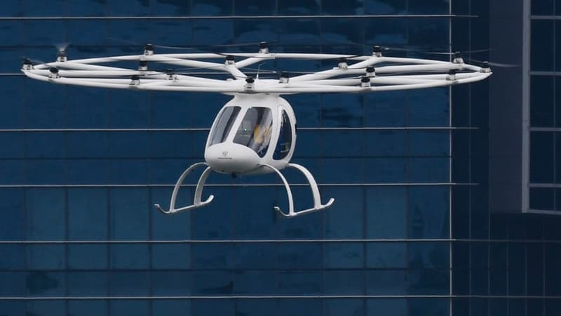 Taxi électrique volant l allemand Volocopter démarrera des tests en