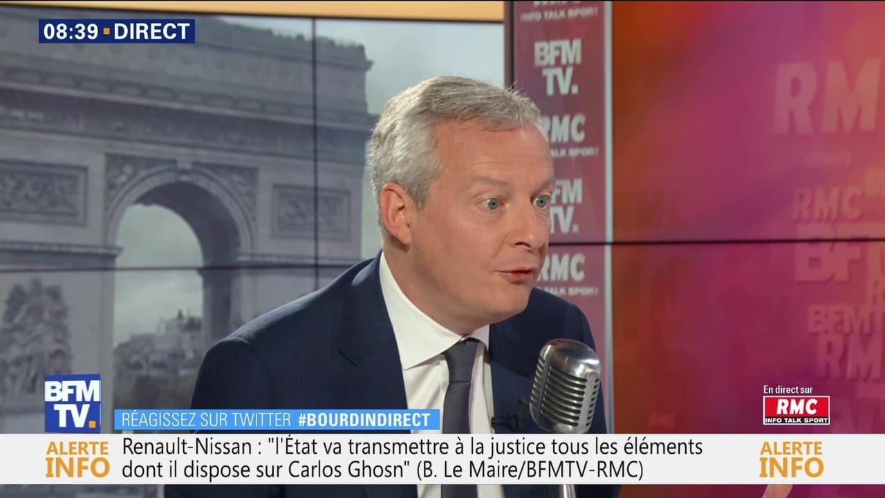 Bruno Le Maire Face Jean Jacques Bourdin En Direct