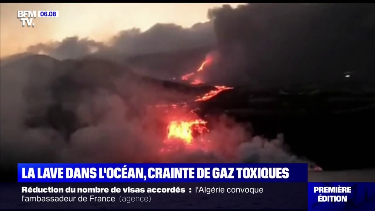 Aux Canaries La Lave Du Cumbre Vieja Continue De Se D Verser Dans L Oc An