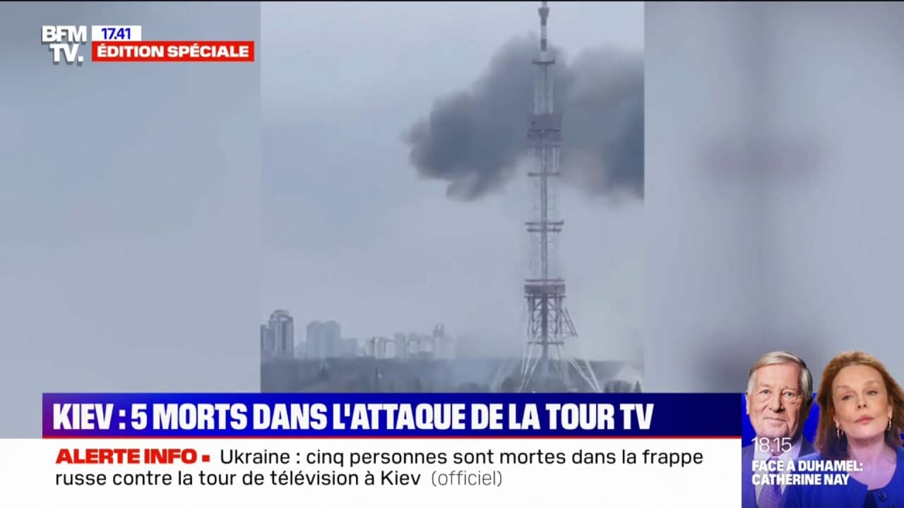 Ukraine cinq morts dans la frappe russe contre la tour de télévision à