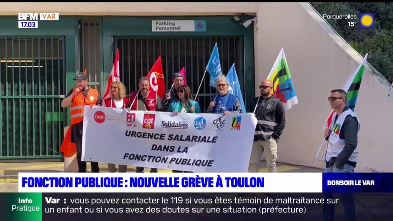 Toulon Les Syndicats De La Fonction Publique Manifestent Pour La