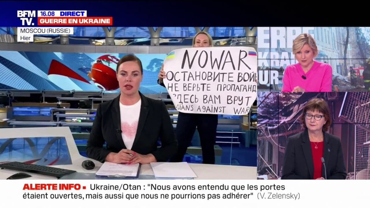 La Journaliste Russe Qui A Brandi Une Pancarte Pro Ukraine En Plein JT