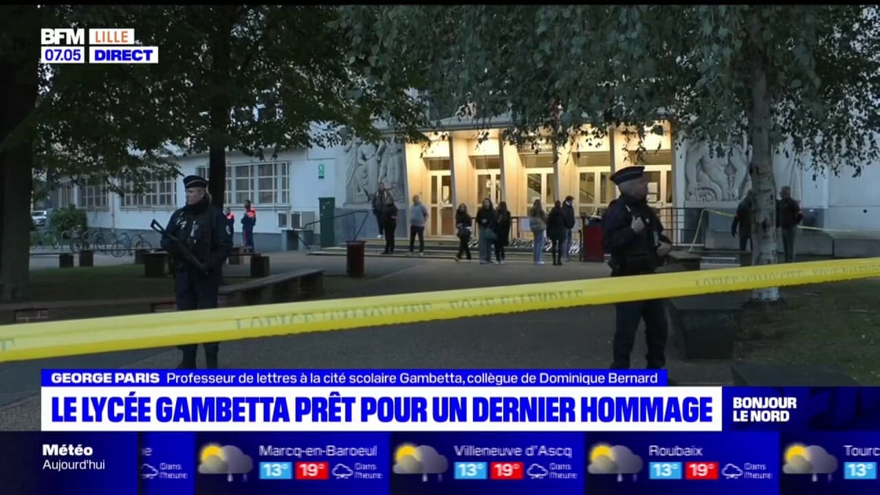 Enseignant tué à Arras le lycée Gambetta prêt pour un dernier hommage