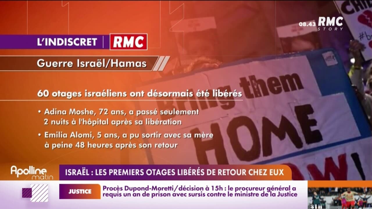 Israël Les premiers otages libérés de retour chez eux