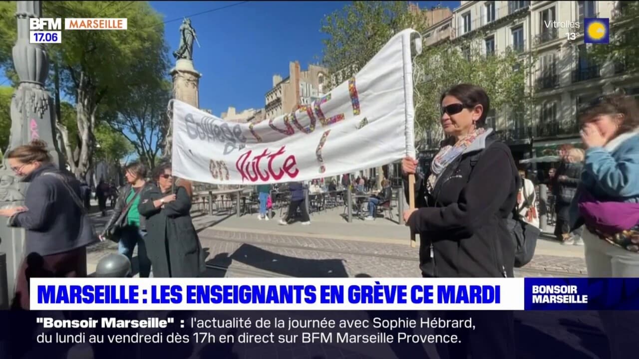 Marseille les enseignants en grève ce mardi 500 personnes rassemblées