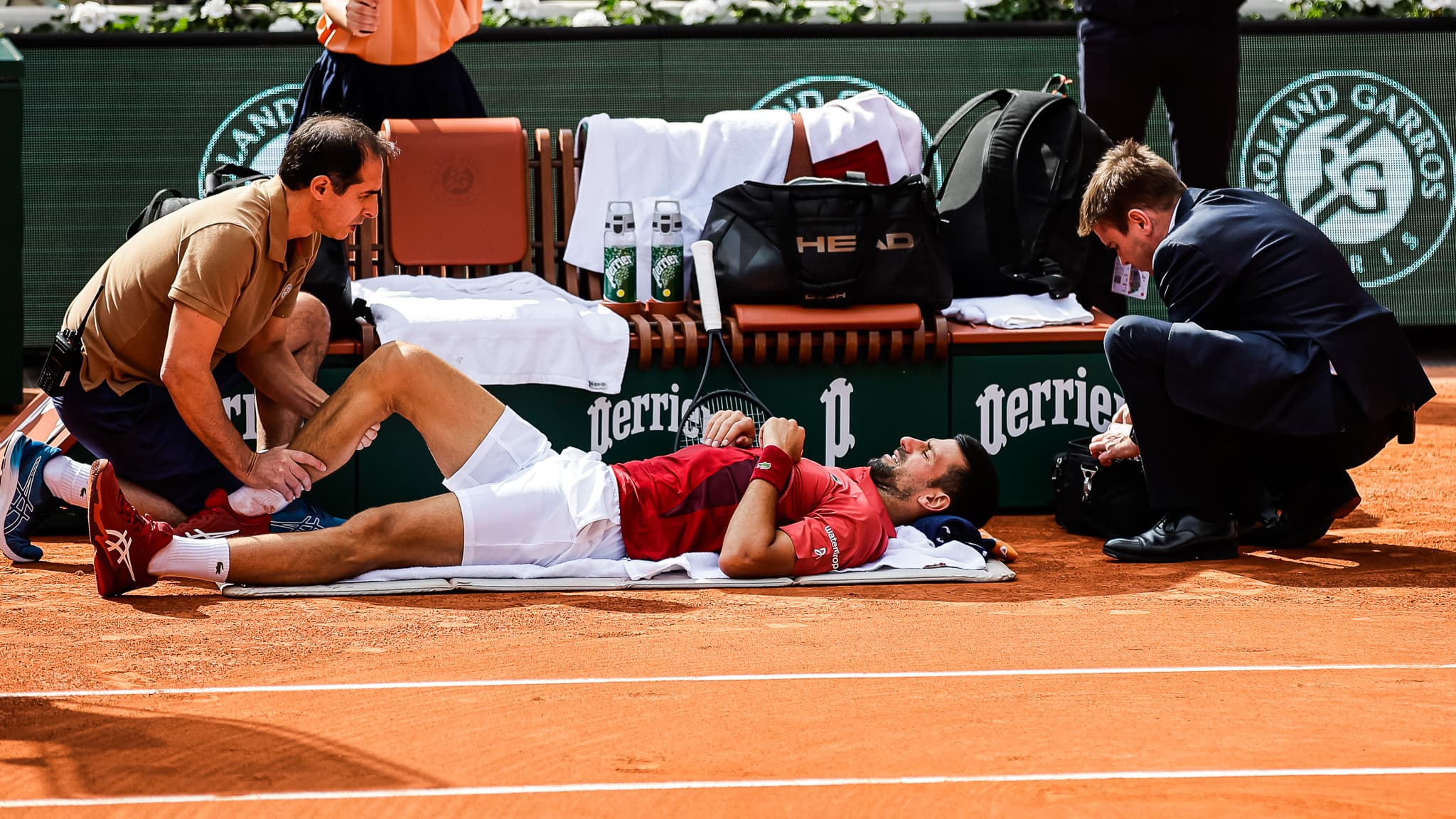 Roland Garros Novak Djokovic blessé déclare forfait avant les quarts