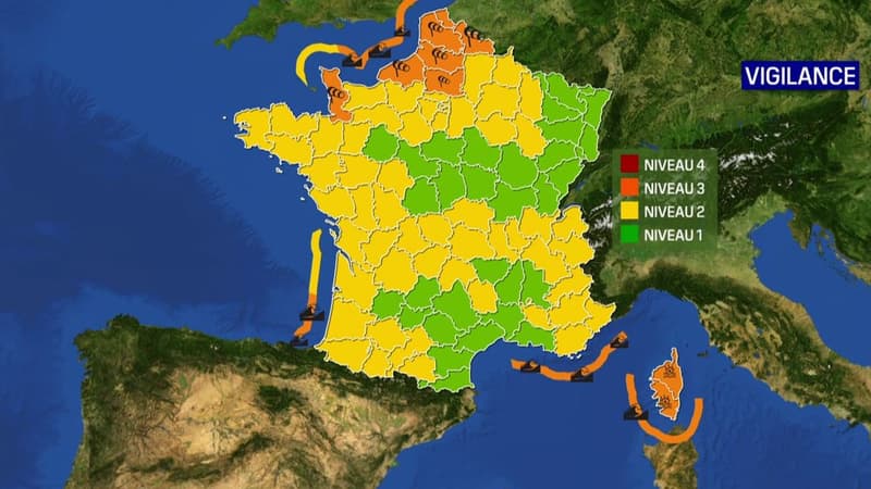 Temp Te Ciaran M T O France Laisse D Partements En Vigilance Orange