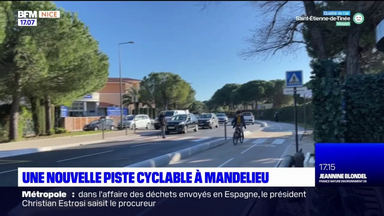 Alpes Maritimes une nouvelle piste cyclable à Mandelieu la Napoule