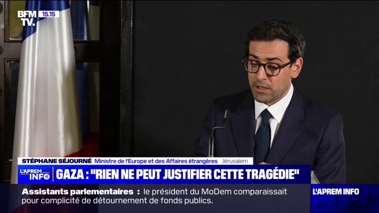 Stéphane Séjourné ministre des Affaires étrangères à Jérusalem La