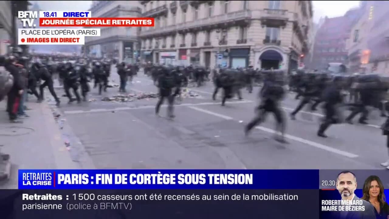 Paris situation très tendue avenue de l Opéra en marge de la