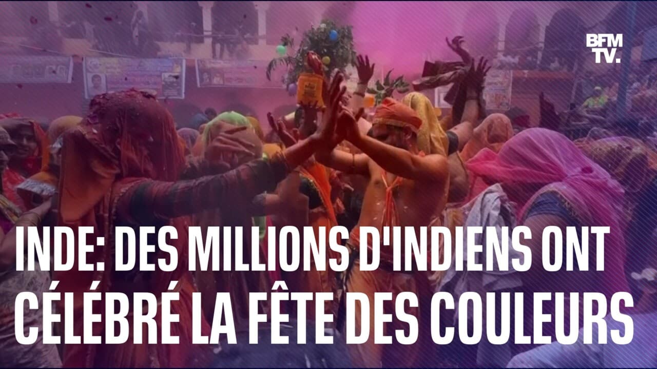 Des millions dIndiens ont célébré Holi la fête des couleurs en Inde