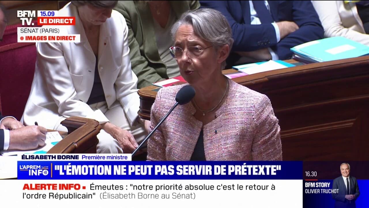 Élisabeth Borne Notre priorité absolue est le retour de l ordre