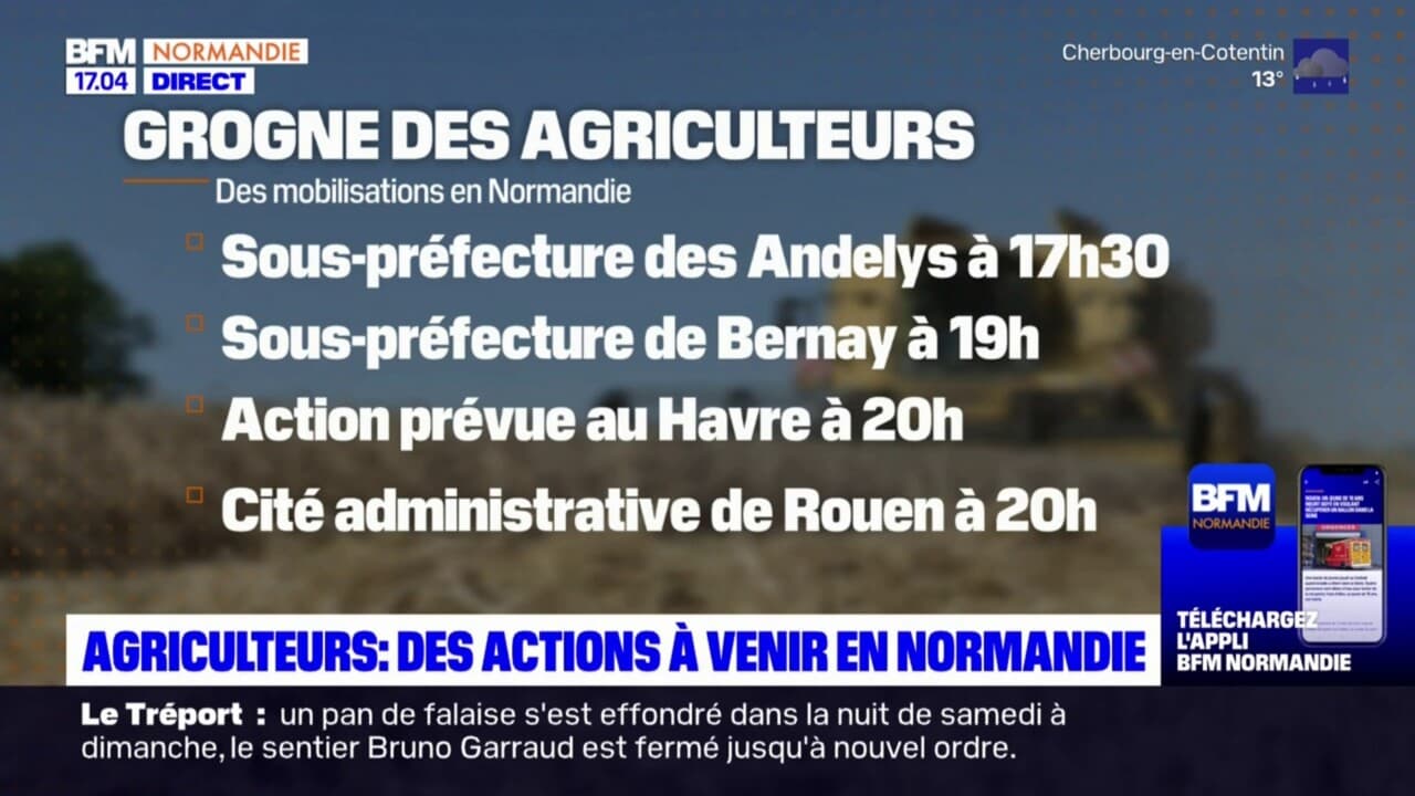 Colère des agriculteurs plusieurs actions à venir en Normandie