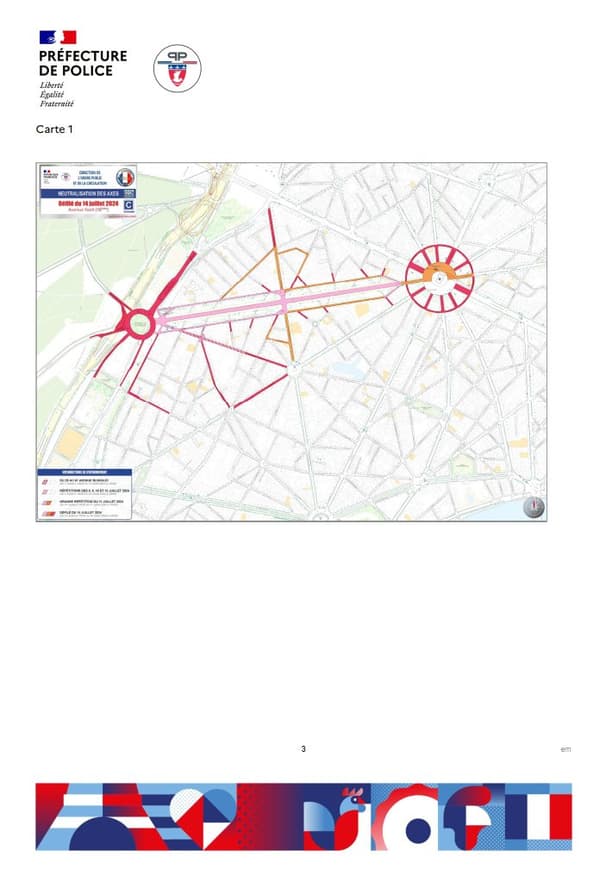 Défilé du 14 Juillet à Paris des restrictions de circulation et de