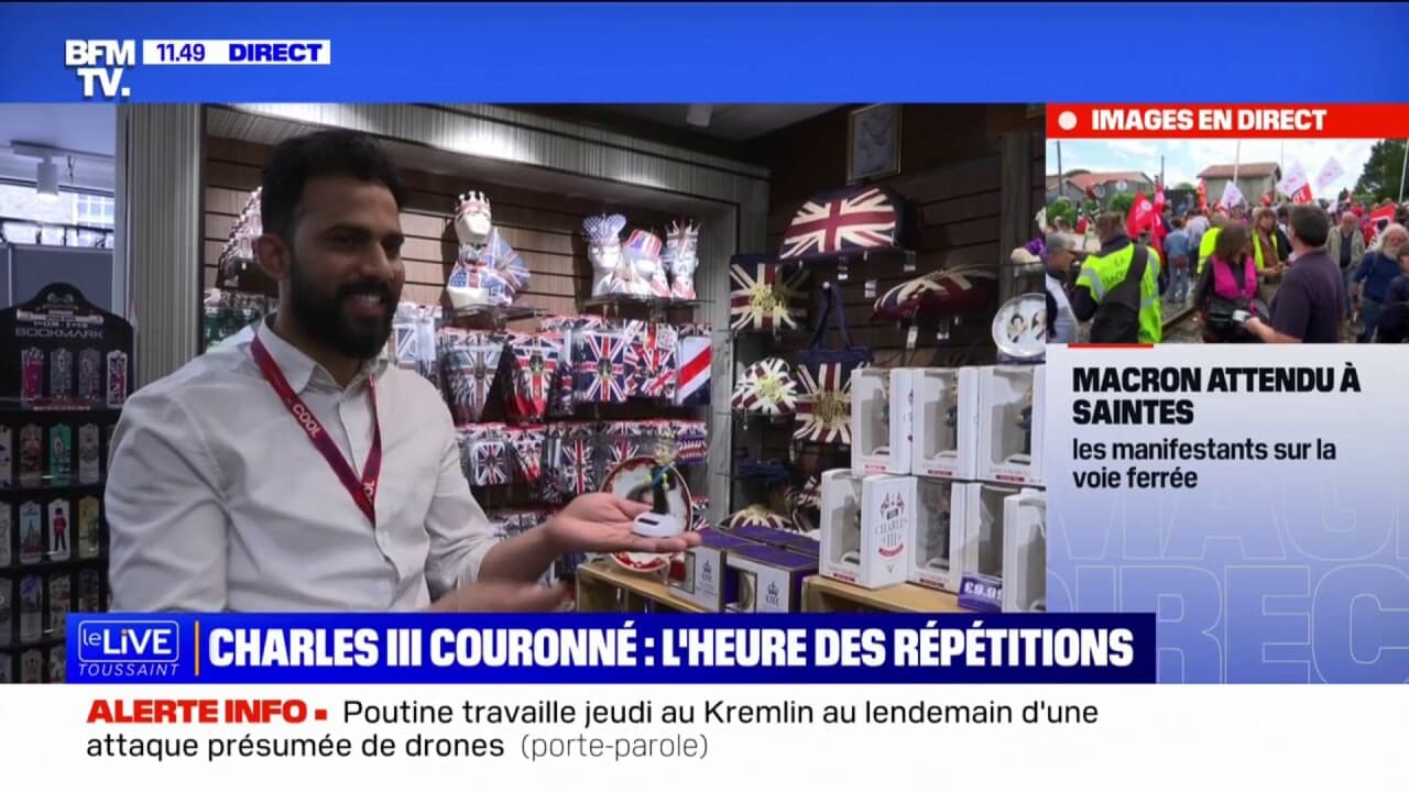 Quels sont les produits dérivés du couronnement de Charles III BFMTV