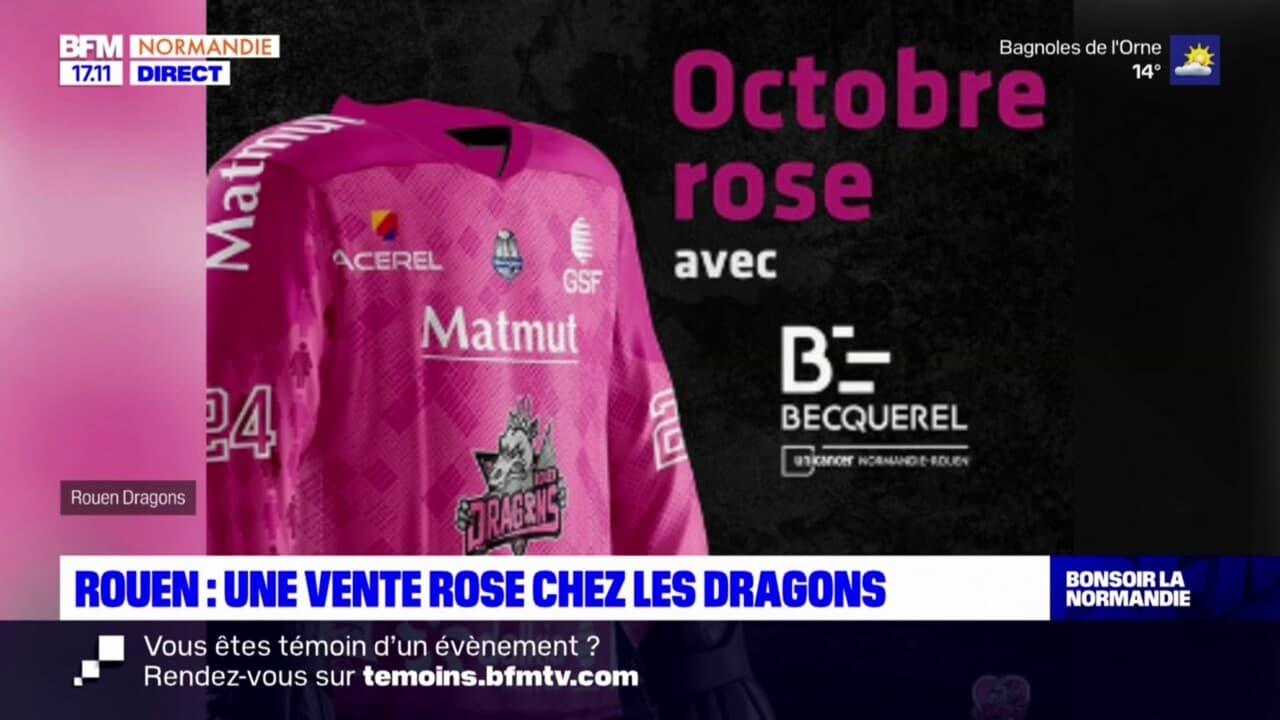 Octobre Rose Des Maillots Des Dragons De Rouen Mis Aux Ench Res