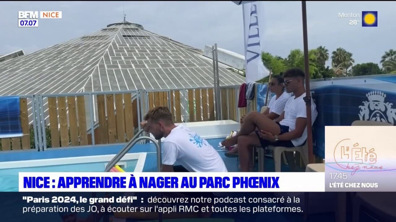 Nice apprendre à nager au parc Phoenix