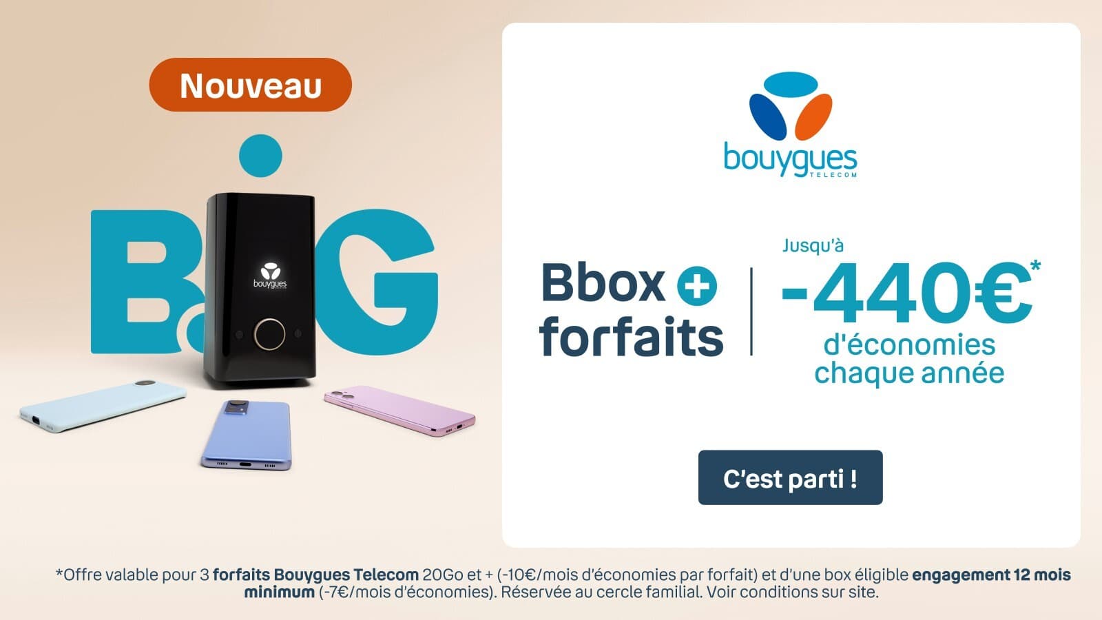 Avec ses forfaits dégressifs loffre B IG de Bouygues Telecom va vous