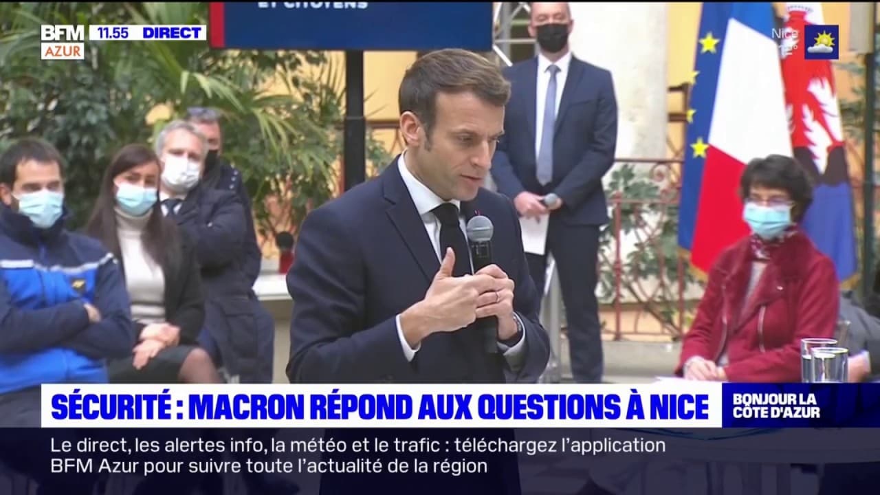 A Nice Emmanuel Macron Annonce Vouloir Doubler La Pr Sence Polici Re