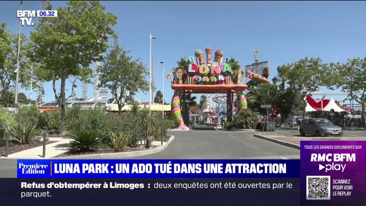 Luna Park Un Adolescent Tu Dans Une Attraction Au Cap D Agde