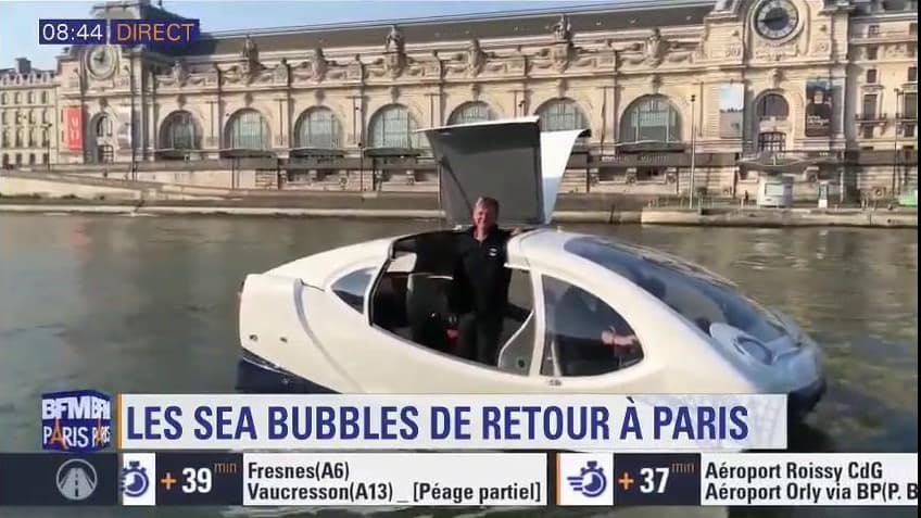 Les Sea Bubbles de retour à Paris découverte de ces taxis volants