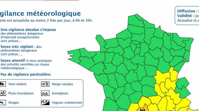 Météo quatre départements placés en vigilance orange