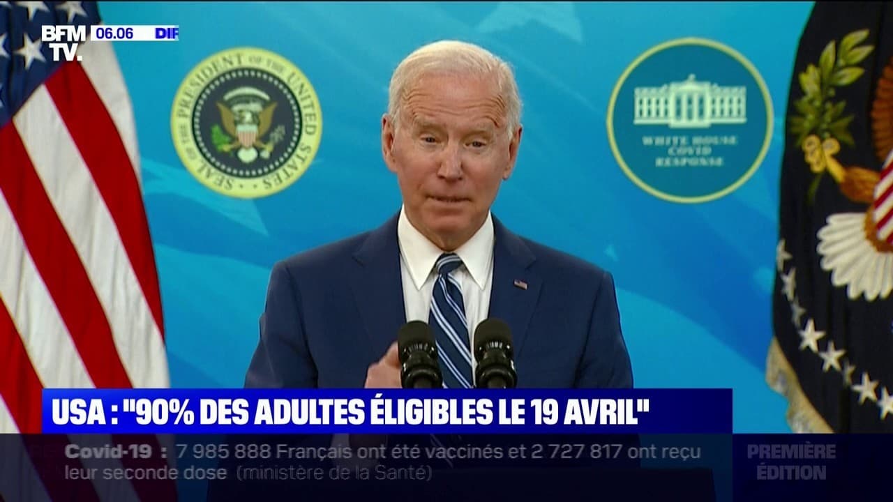 États Unis Joe Biden promet que 90 des adultes pourront être