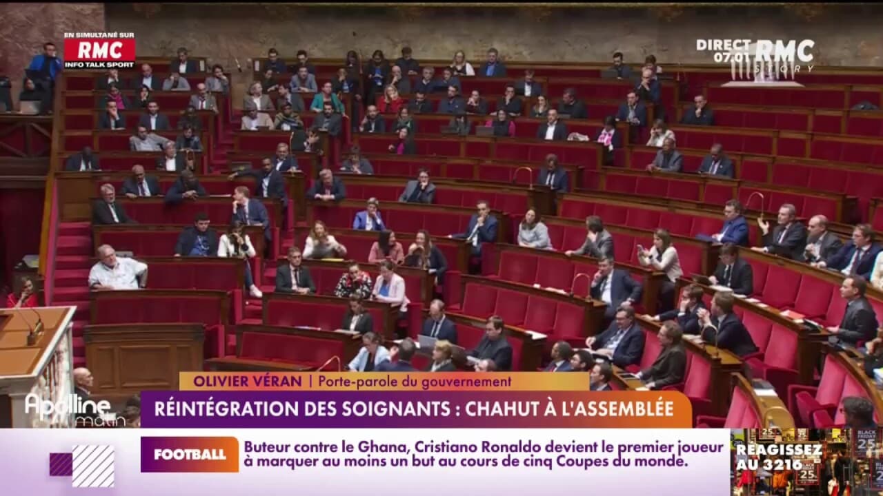 Réintégration des soignants chahut à l Assemblée