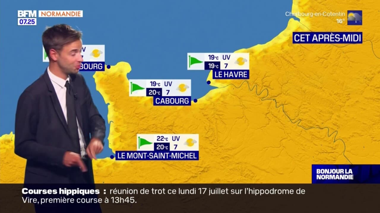 Météo Normandie untre soleil et nuages ce lundi jusqu à 24C attendus