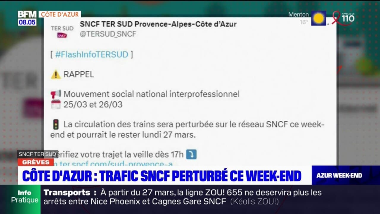 C Te D Azur Le Trafic Snfc Encore Perturb Ce Week End