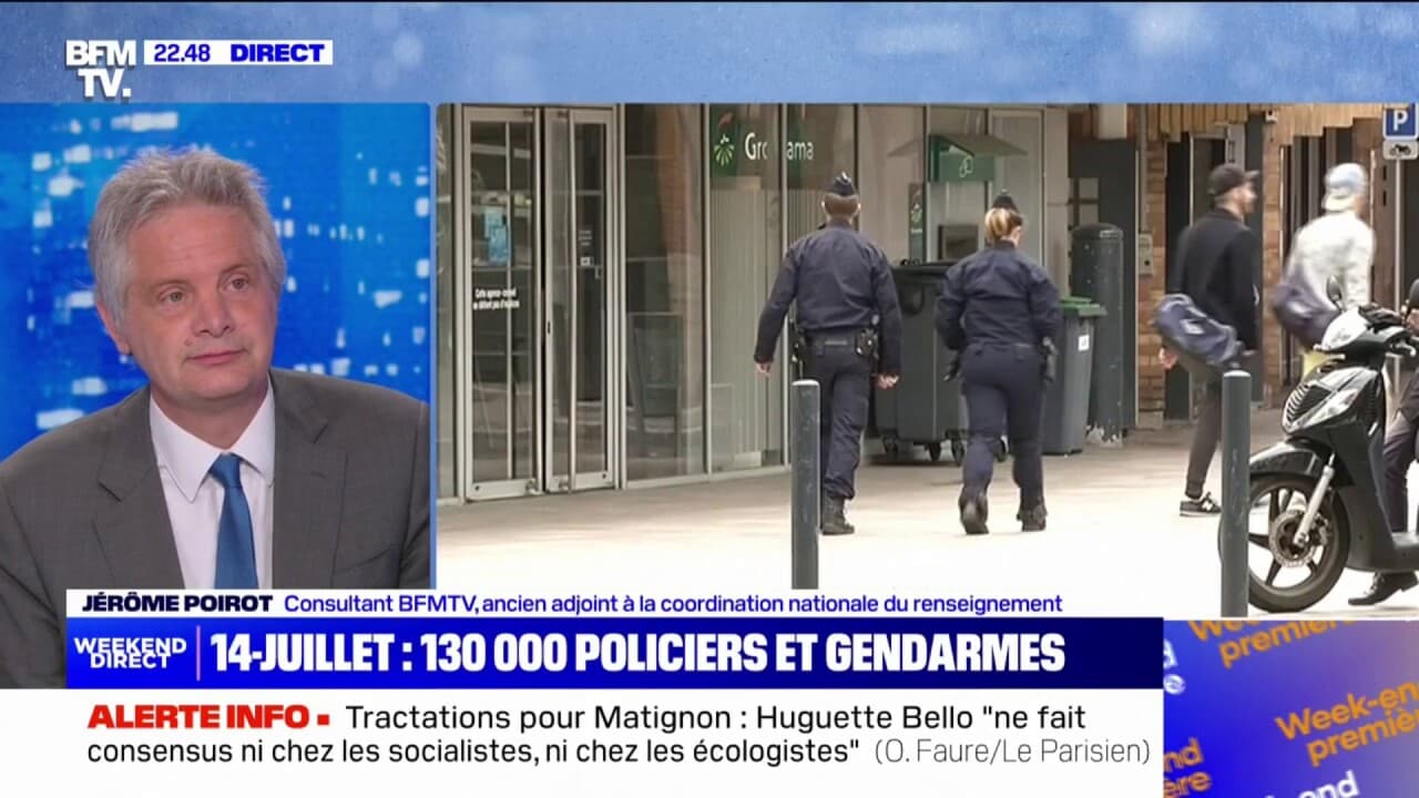 14 juillet Gérald Darmanin annonce 130 000 policiers et gendarmes