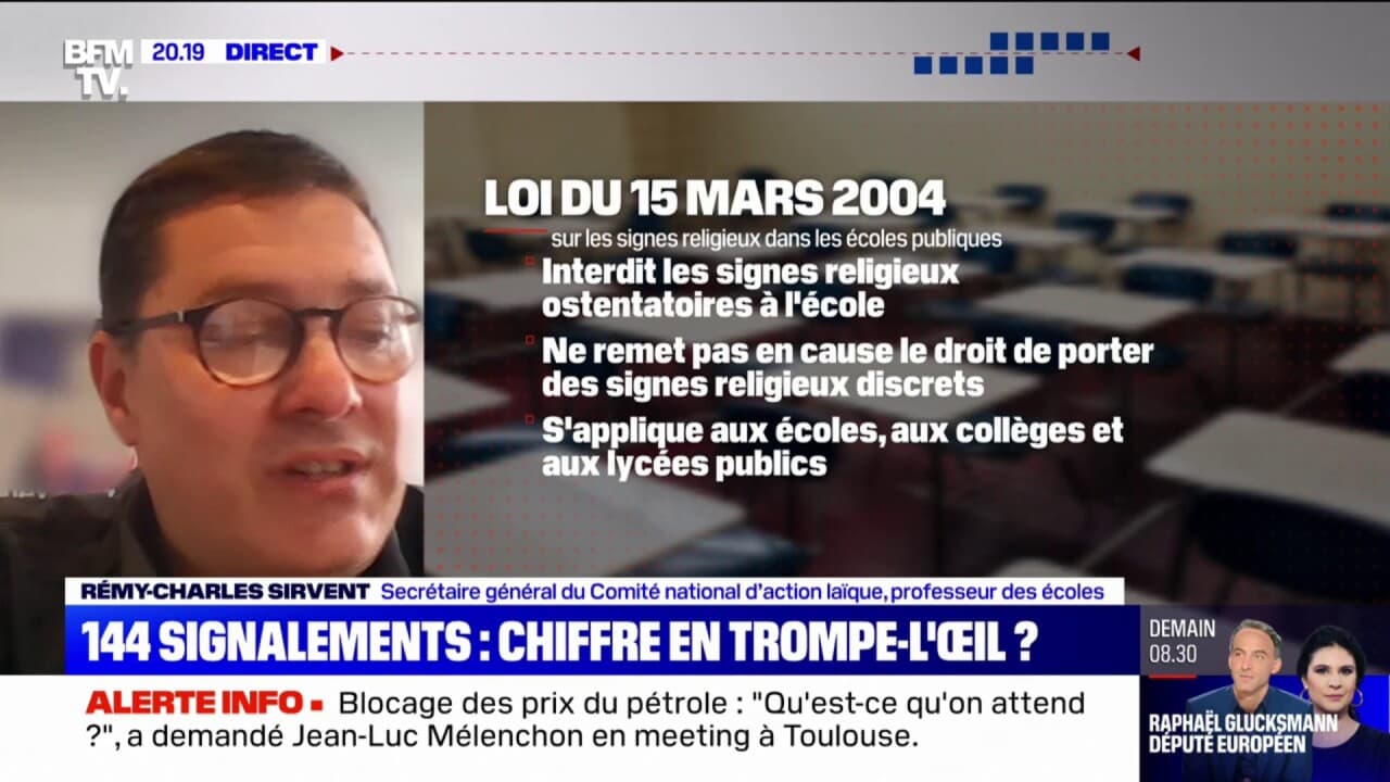 Laïcité à l école Le chiffre de 144 signalements est totalement faux