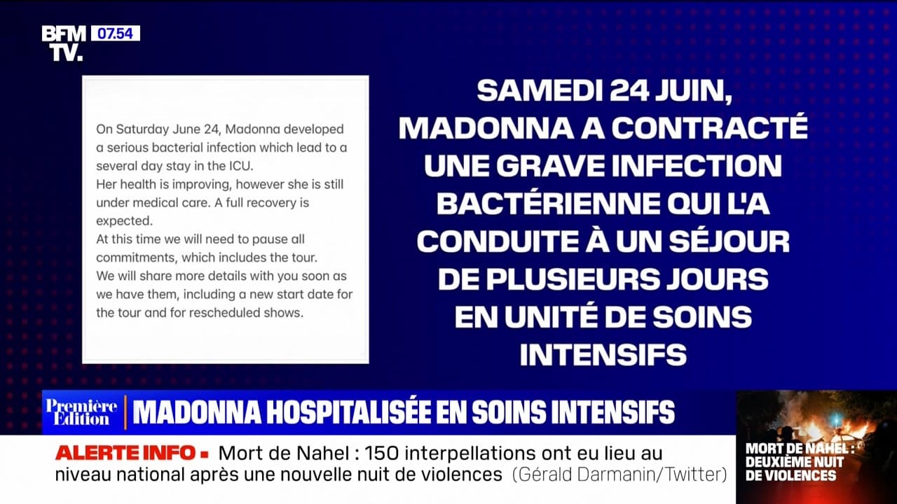 Madonna hospitalisée en soins intensifs 29 06