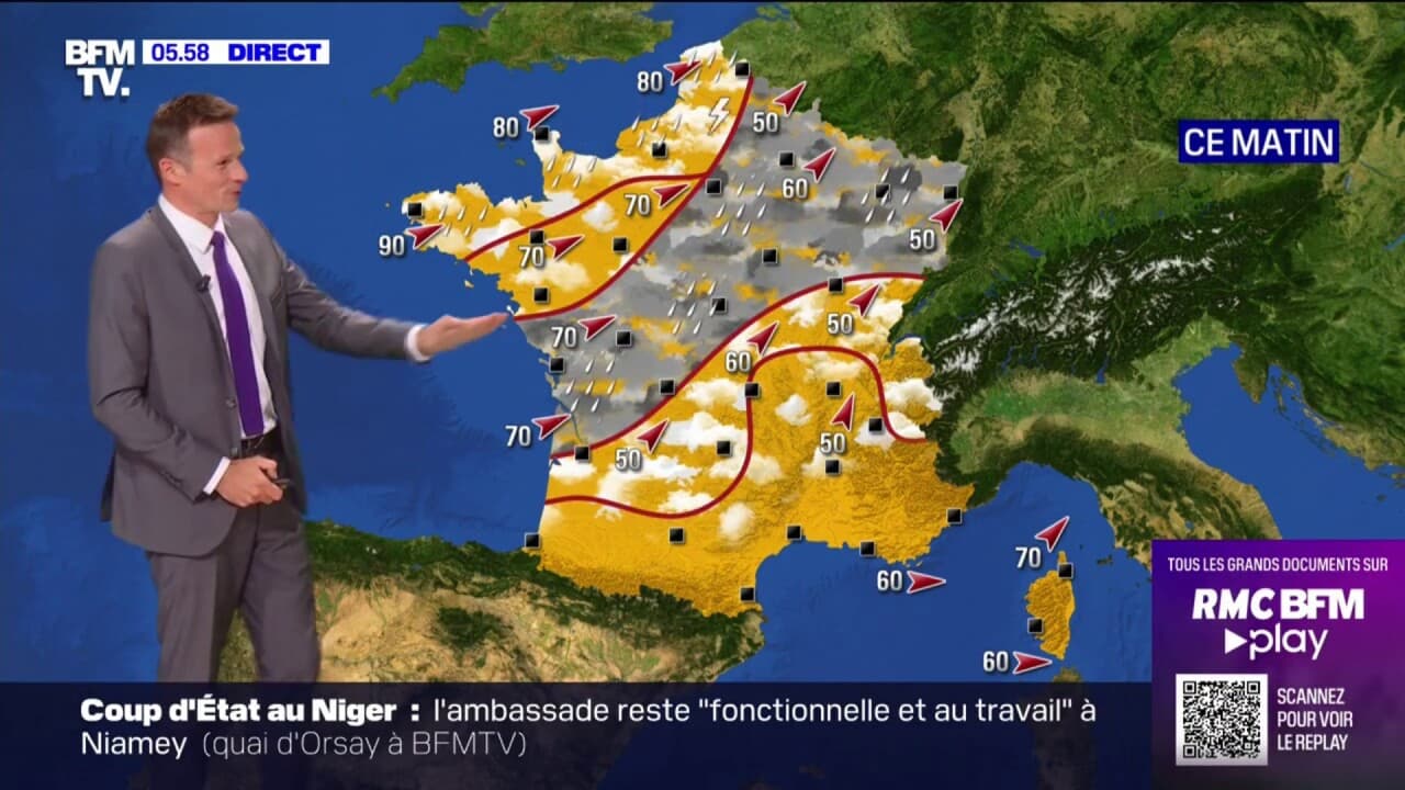 Fort coup de vent au nord ce mercredi un ciel très humide et agité sur