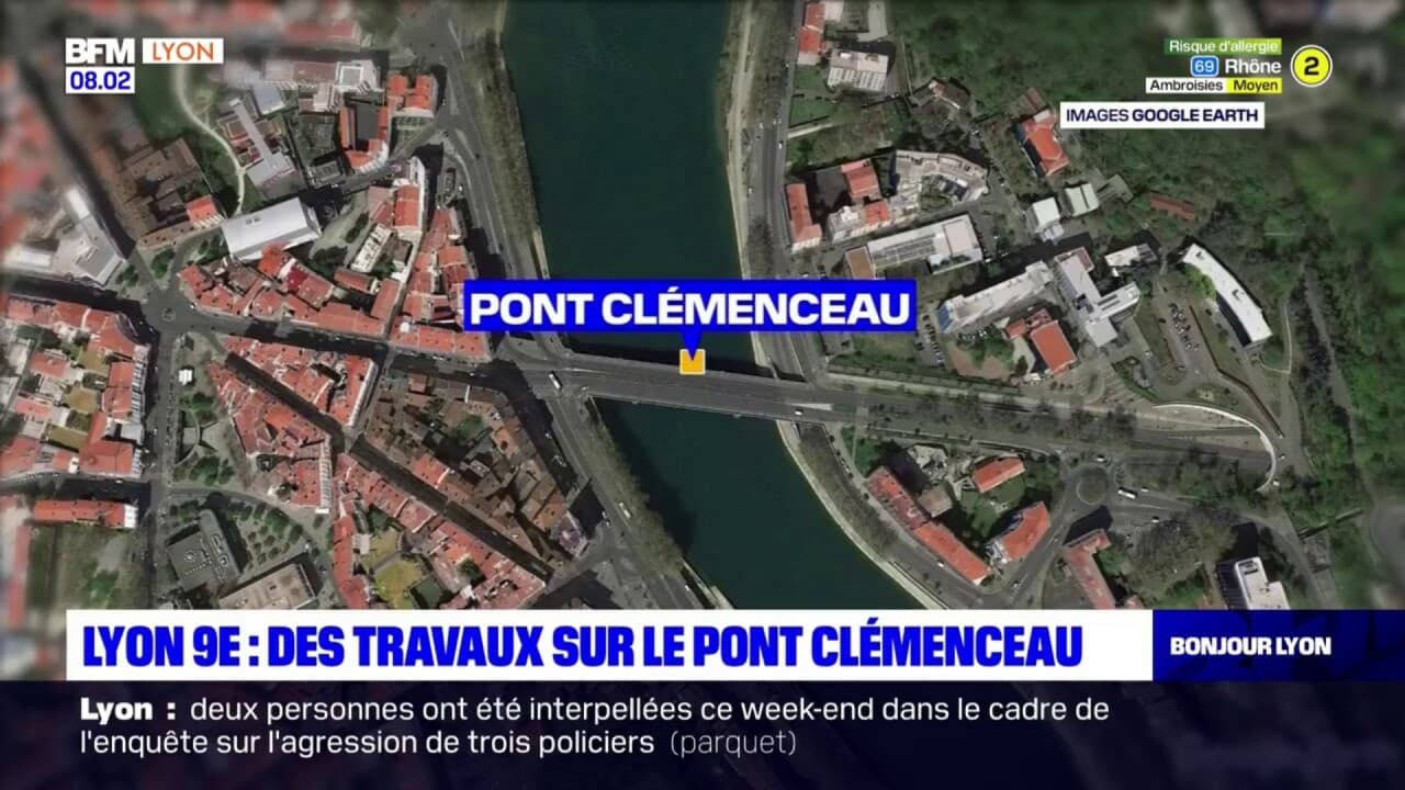 Lyon Des Travaux Sur Le Pont Georges Cl Menceau La Circulation