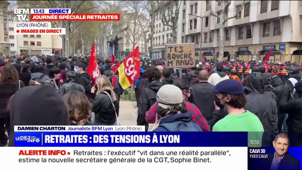 Retraites des premiers heurts en marge du cortège à Lyon