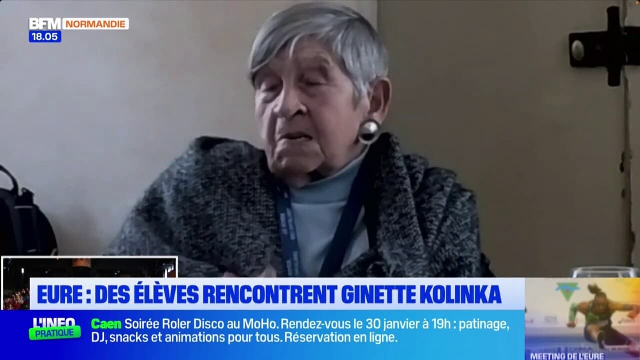 Val de Reuil des élèves rencontrent Ginette Kolinka rescapée d