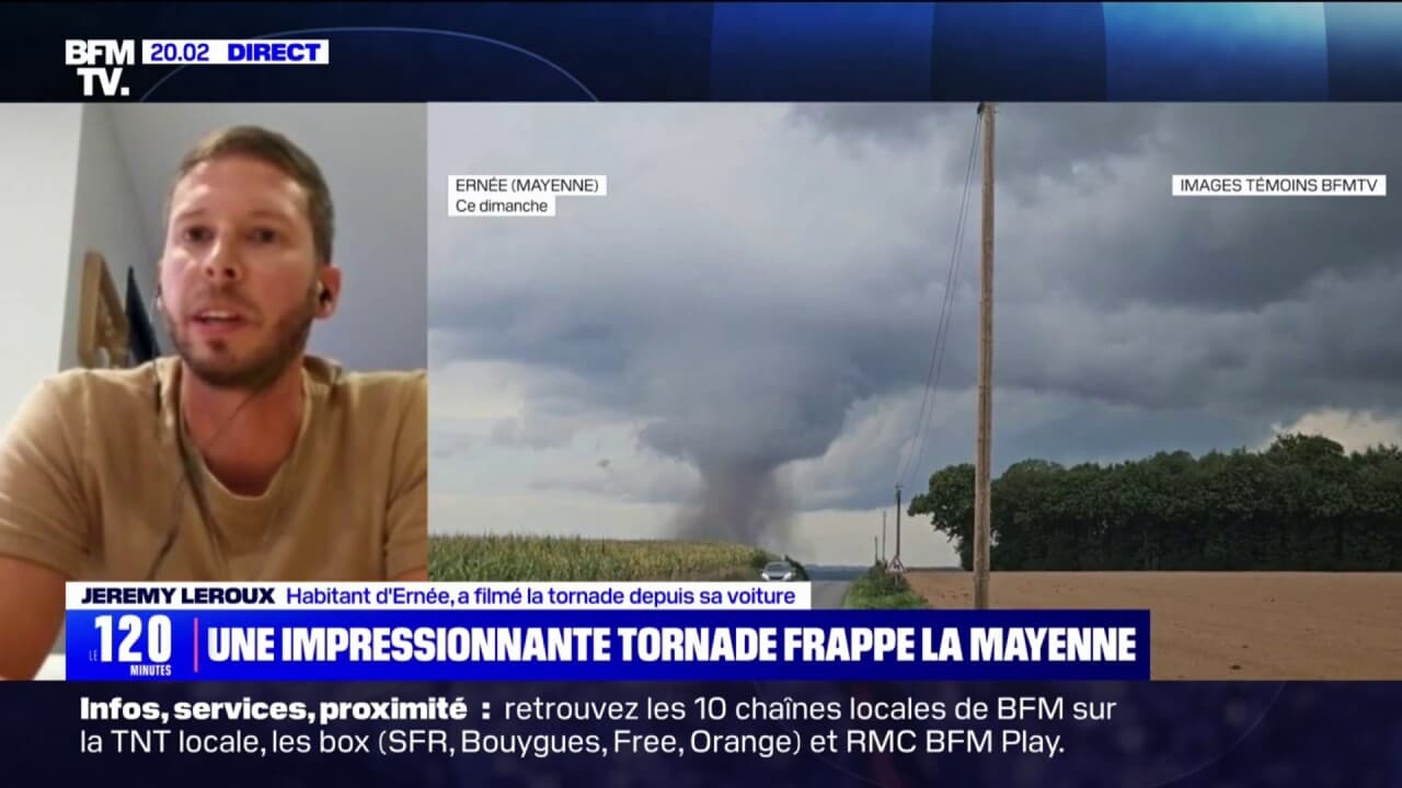 Tornade en Mayenne On a vu pendant 7 à 8 minutes le nuage de débris