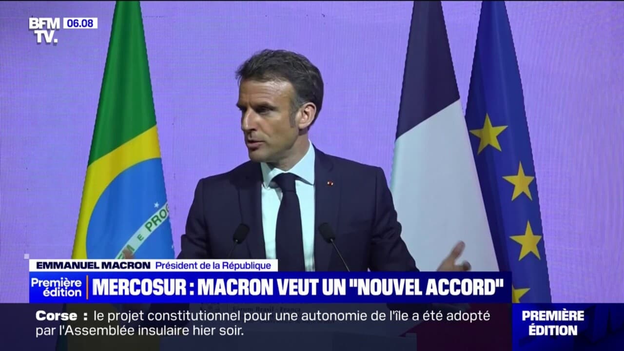 Mercosur Emmanuel Macron souhaite bâtir un nouvel accord