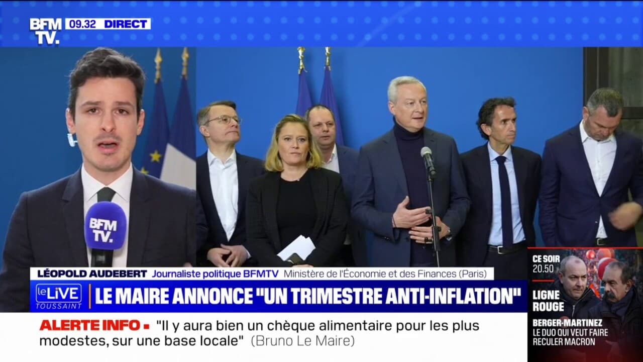 Bruno Le Maire Annonce Un Trimestre Anti Inflation Jusqu En Juin