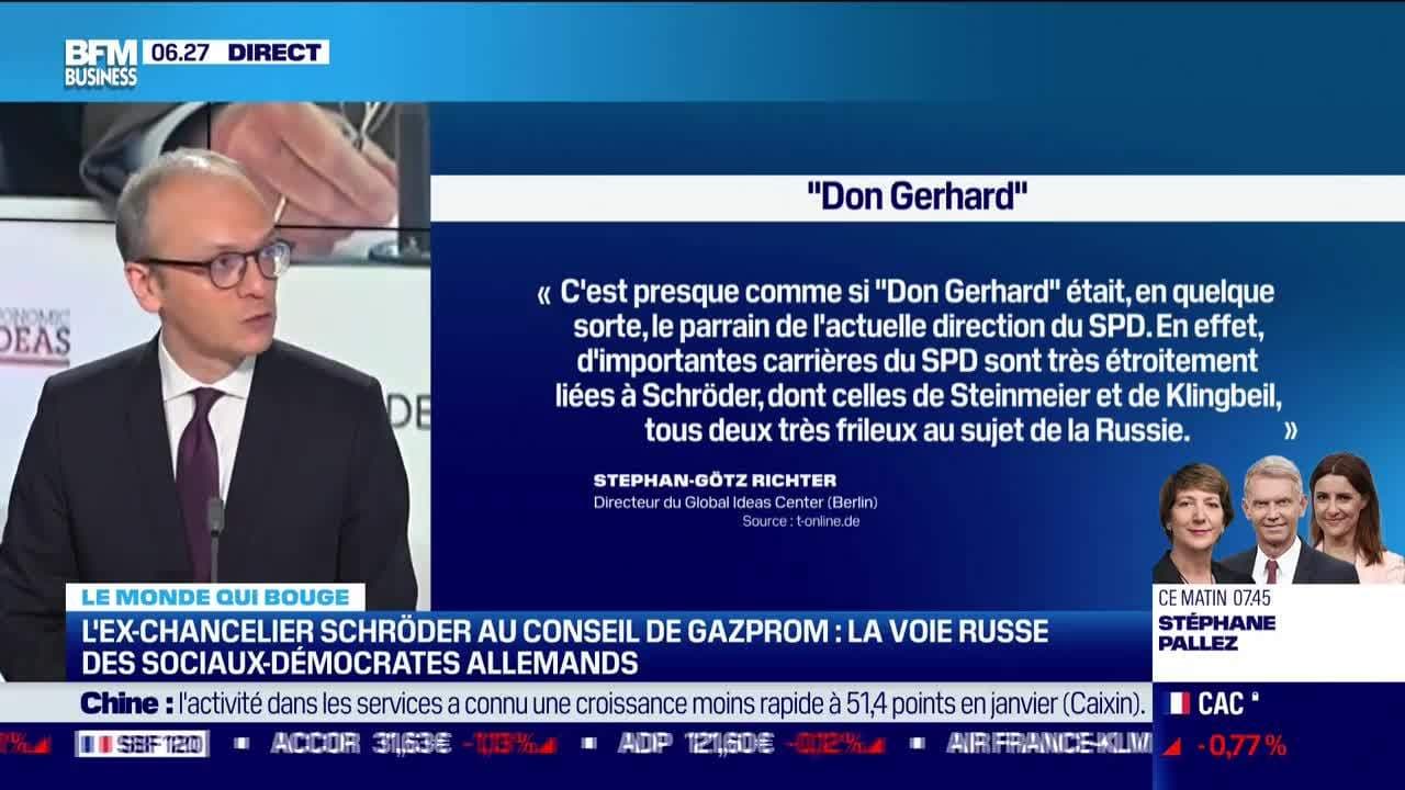 Benaouda Abdeddaïm L ex chancelier Schröder au conseil de Gazprom la