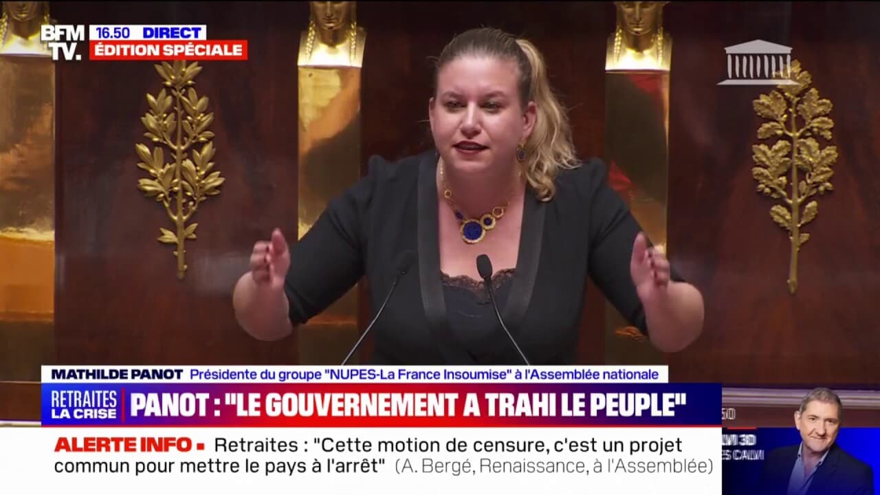 Mathilde Panot LFI à propos d Emmanuel Macron L artisan de ce chaos