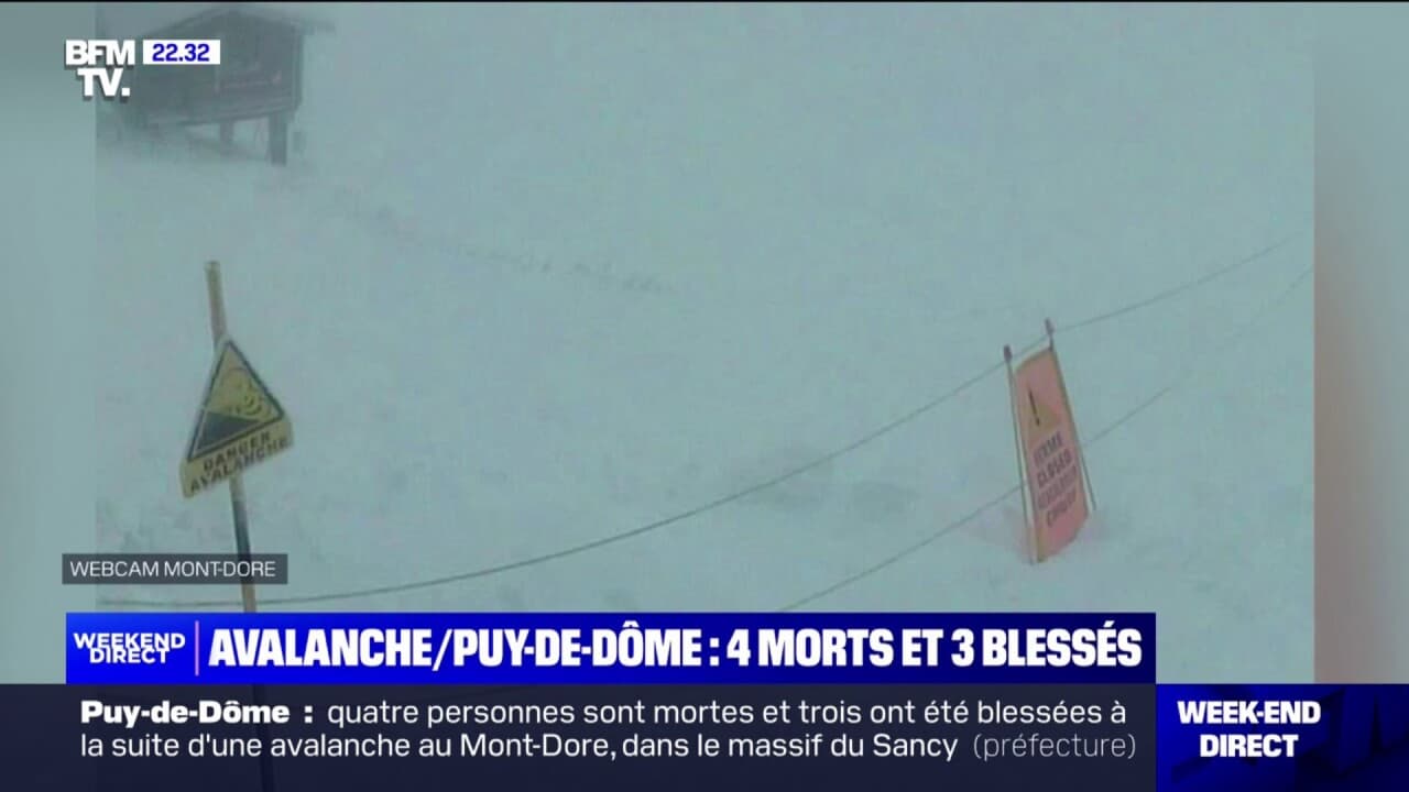 Avalanche dans le Puy de Dôme 4 morts et 3 blessés