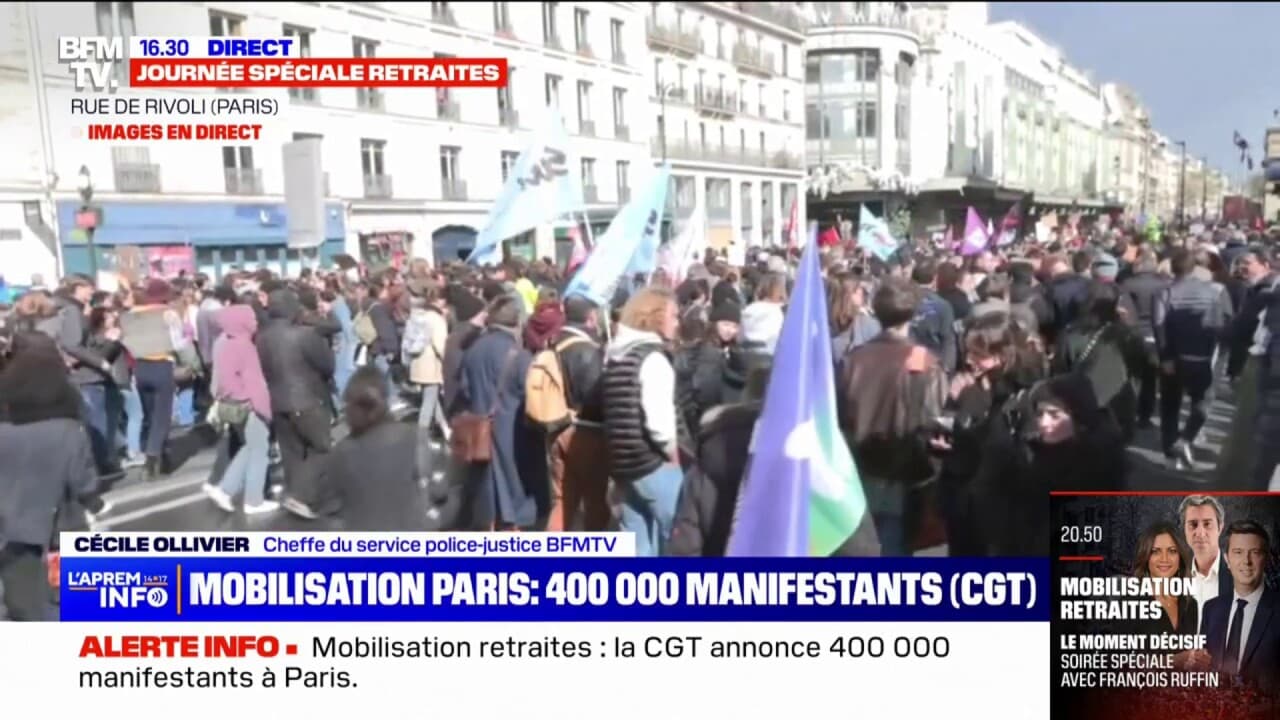 R Forme Des Retraites Manifestants Paris Selon La Cgt