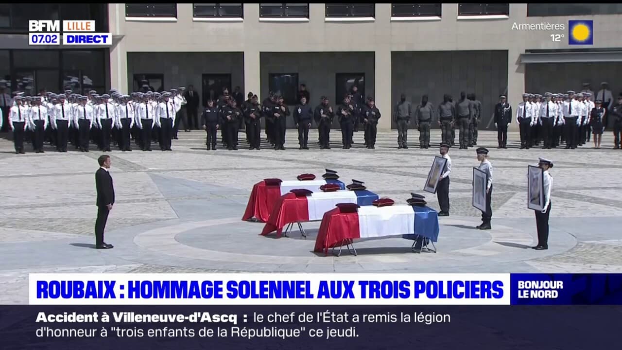 Roubaix Hommage Solennel Rendu Aux Trois Policiers D C D S En Pr Sence