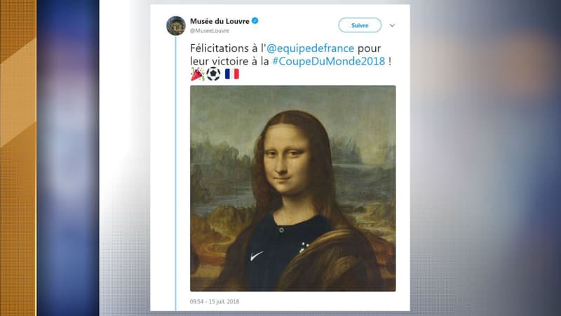 La Joconde En Maillot De Foot Tricolore Pour Saluer La Victoire Des Bleus