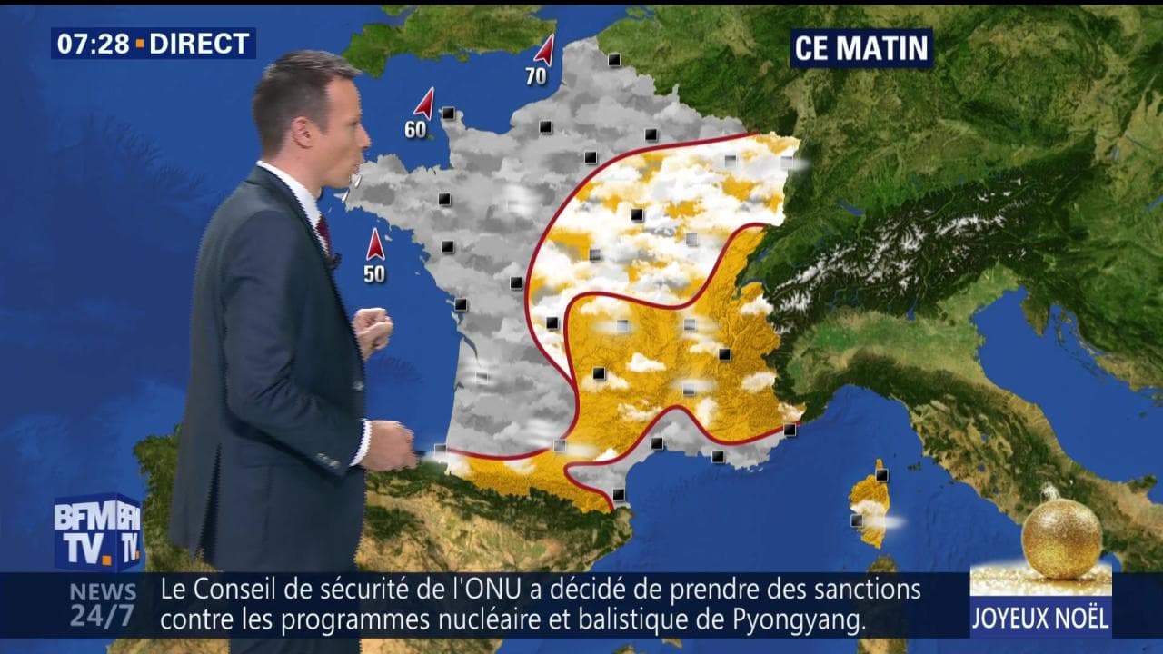 La météo pour ce lundi 25 décembre 2017